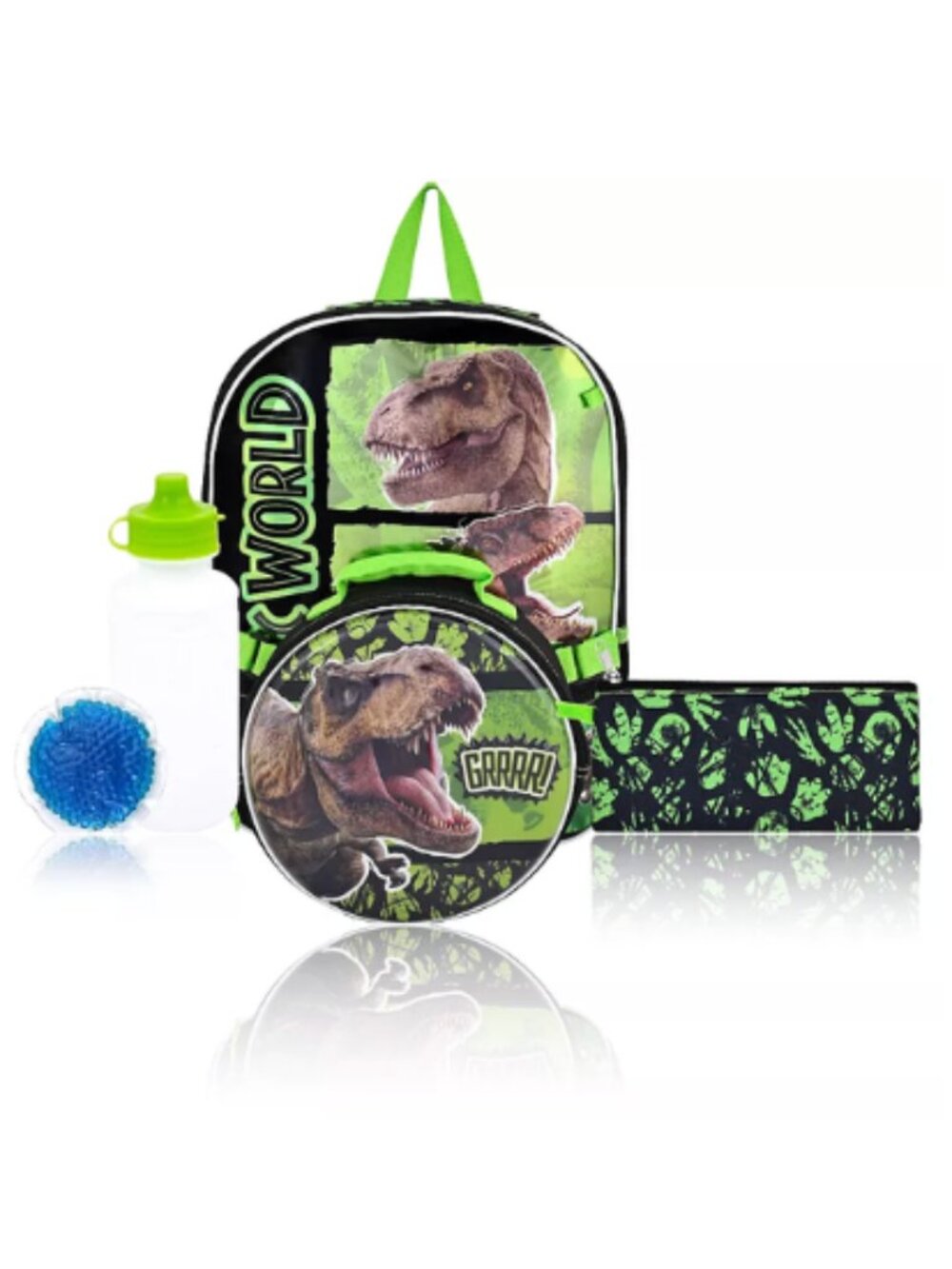 NEW Jurassic World Kids' 5-Piece Backpack Set